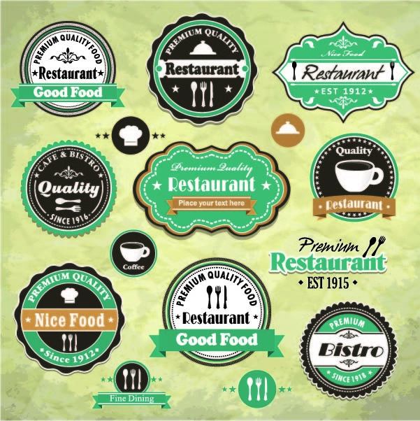 免抠古典食品标签