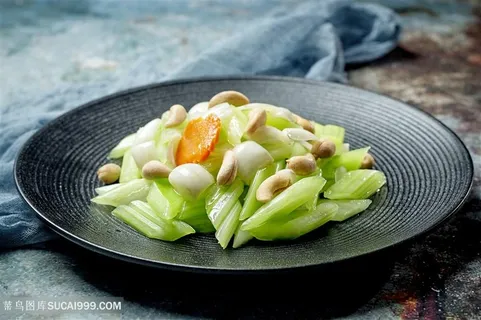 西芹百合西芹炒百合虾球炒百合