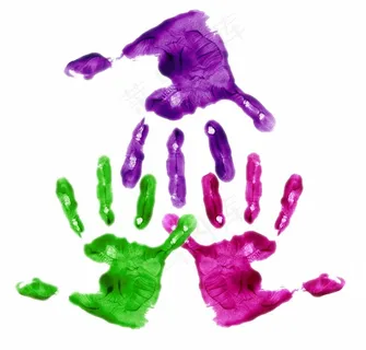 手掌彩色颜料高清图片素材