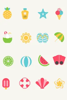 矢量夏季元素