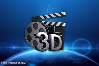 3d电影胶卷场记板背景