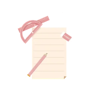 开学季文具卡通免扣素材