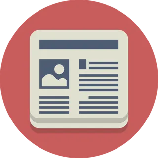 红色图标卡通报纸少儿兴趣班