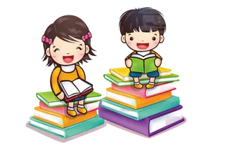 开学季读书学习小学生