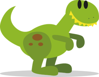 小绿卡通可爱恐龙