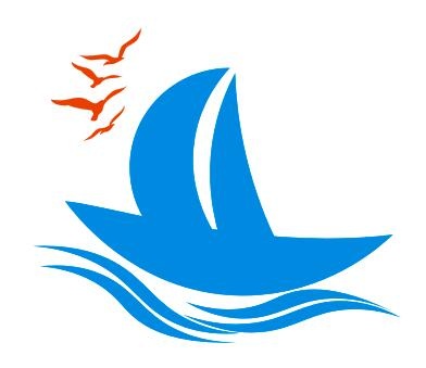 矢量海鸥帆船校园文化墙素材
