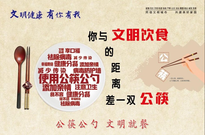 公筷公勺 文明就餐psd模版下载