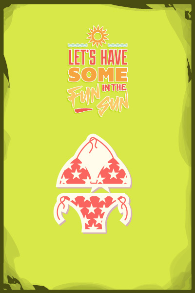 夏天海报|矢量|插画|扁平|风格