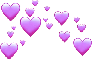 紫色爱心卡通