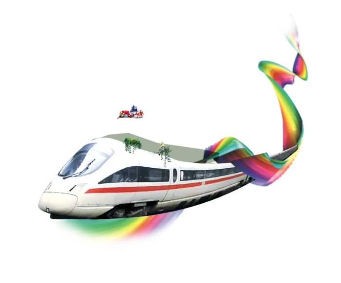 高铁列车动车动画免扣素材PNG