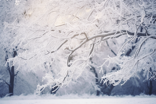 冬季雪景雾凇摄影图