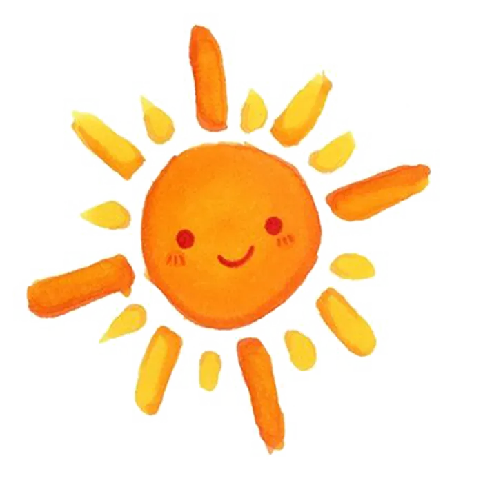 橘色太阳卡通