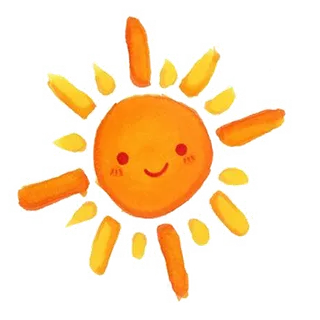 橘色太阳卡通