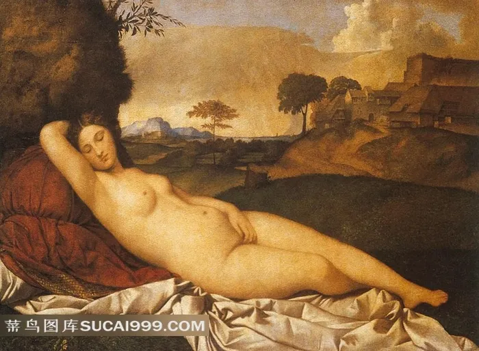 世界名画沉睡的维纳斯高清图片