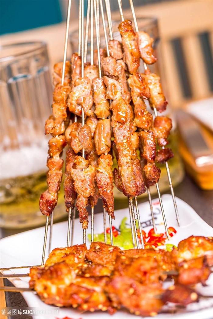 烧烤特色美食羊肉串中华美食