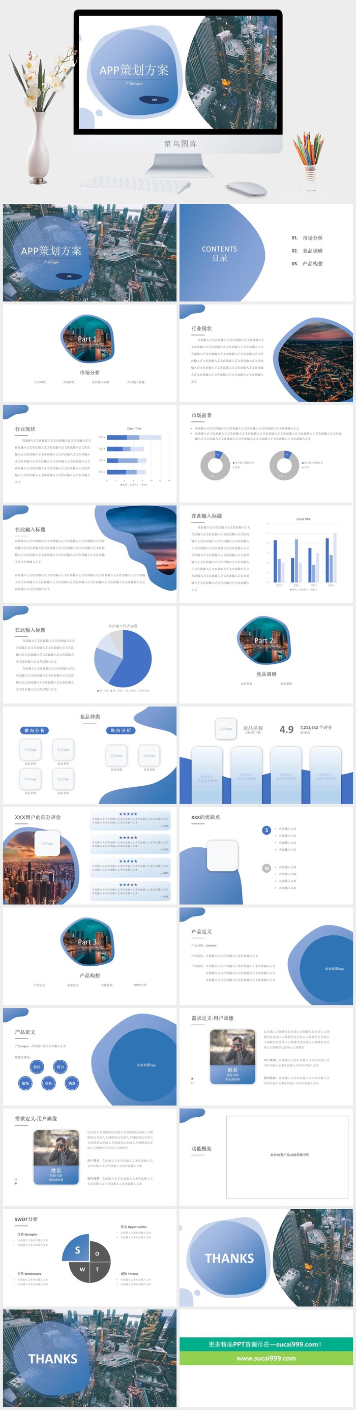 APP策划方案市场分析竞品调研用户模型PPT