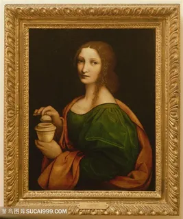 达芬奇油画时尚美女艺术挂画