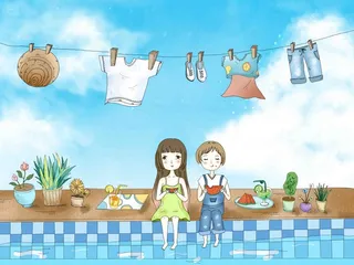 卡通儿童房背景墙壁纸壁画壁布