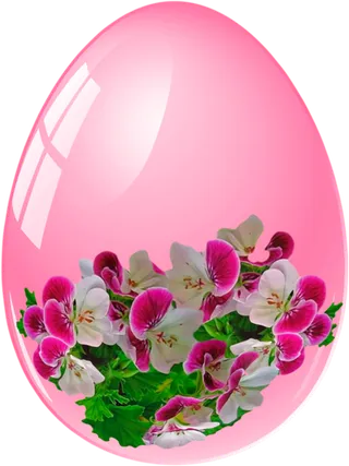 鸡蛋红色卡通花朵谷雨