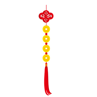 红色平安结中国结免扣素材