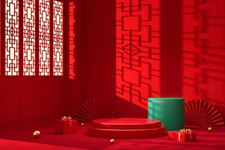 中国风古典背景红色喜庆新年主图背景