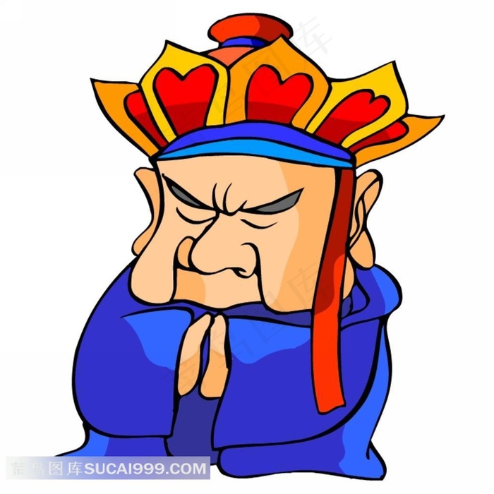 唐三藏动漫人物插画素材