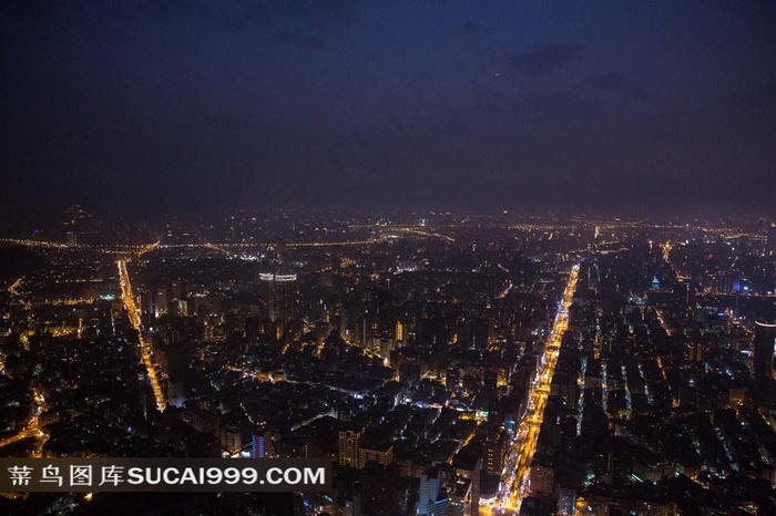 *台北城市魅力夜色俯视风景