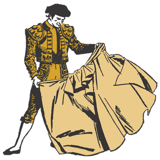 男士斗牛人物卡通线条少儿兴趣班