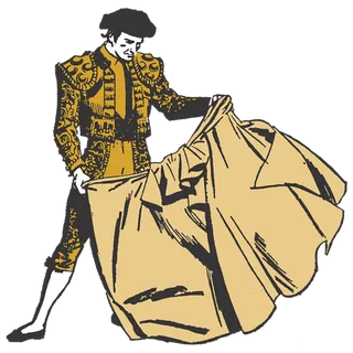 男士斗牛人物卡通线条少儿兴趣班