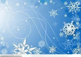 蓝色圣诞雪花花纹纹样背景