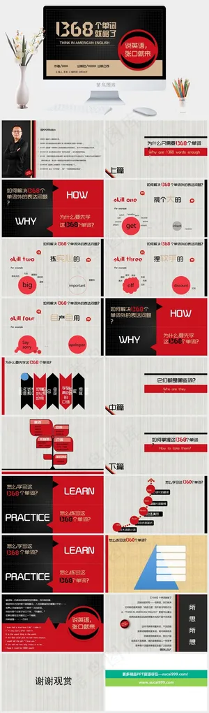 读书笔记学习PPT模板ppt模版预览图