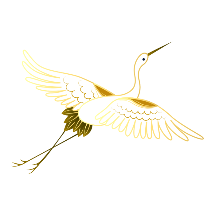 中国风古典中式国潮风手绘飞鹤图案仙鹤装饰素材PNG免抠插画元素
