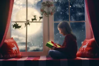 圣诞节装饰窗户门冬天新年装饰室内外场景(34)