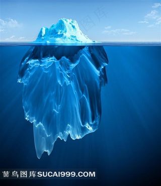 海上的冰川景色高清图片