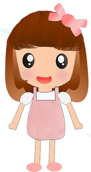 女孩人物卡通简笔