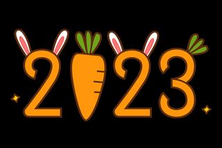 免扣萝卜兔年艺术字