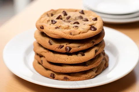巧克力曲奇饼干下午茶摄影图