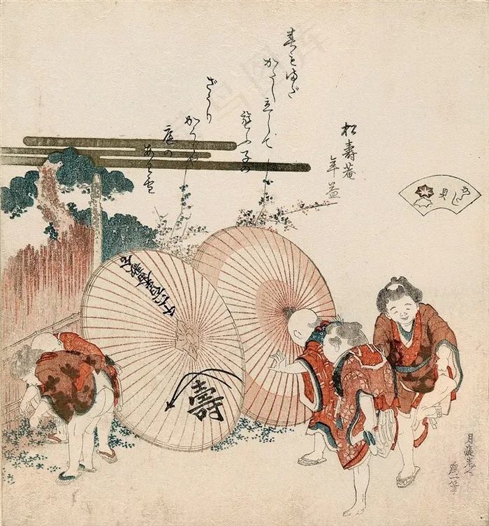葛饰北斋绘画图片素材