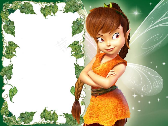 卡通性感美女装饰相框素材