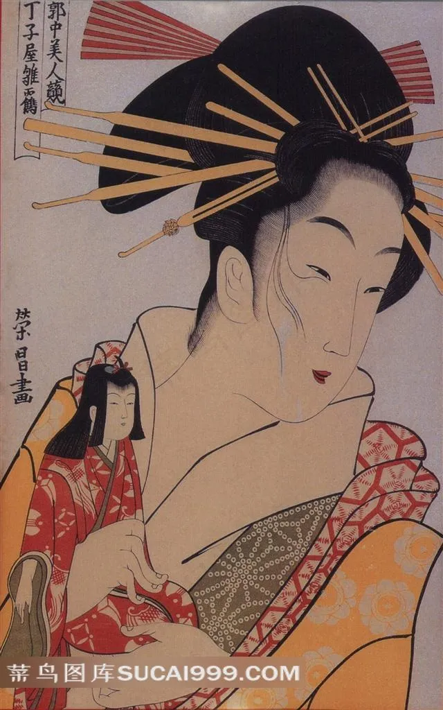 日本浮世绘古代美女素材