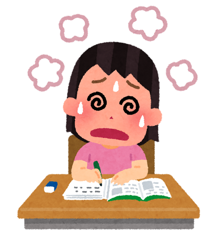 女孩写作业卡通素材少儿兴趣班