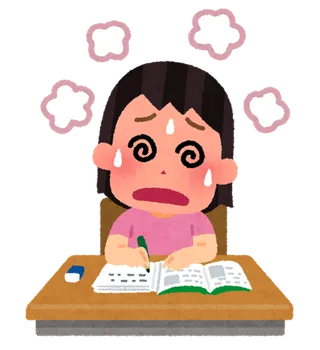 女孩写作业卡通素材少儿兴趣班