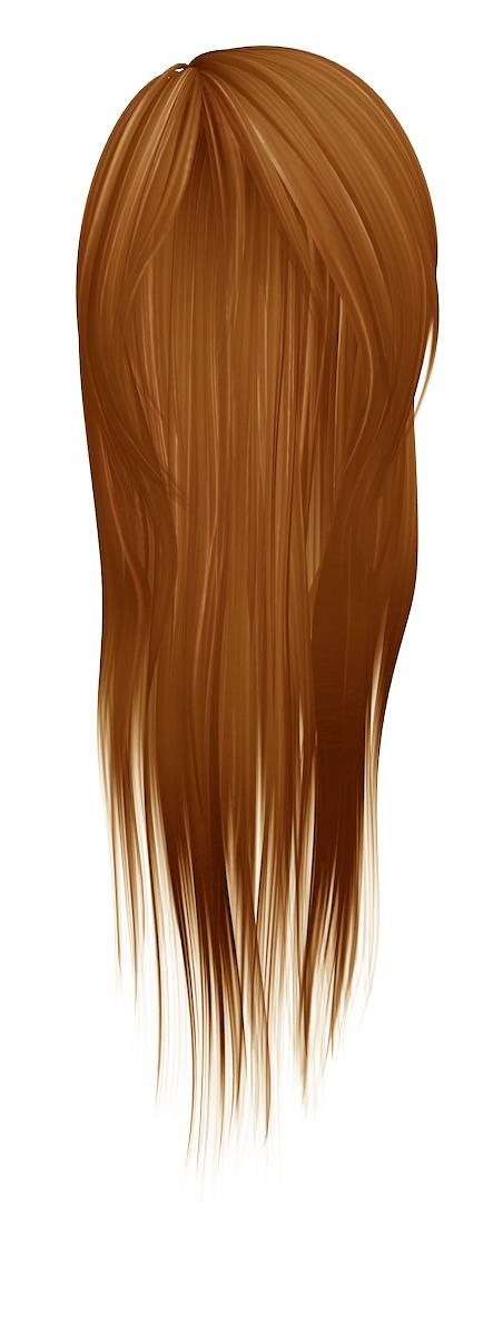 女性头发 PNG免抠(443x1191)