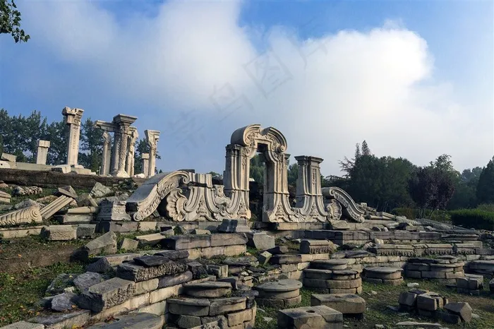 北京圆明园遗址公园摄影图