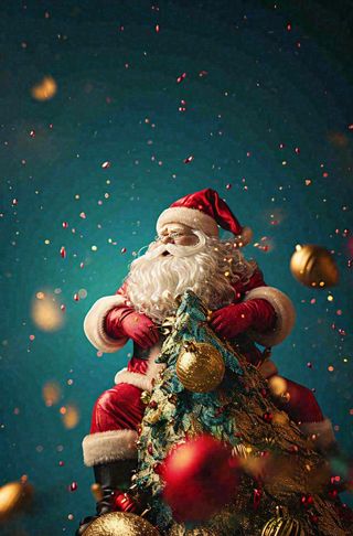 圣诞节圣诞老人礼物创意温馨