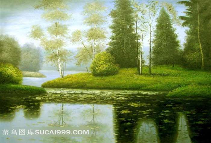 油画自然风景图片