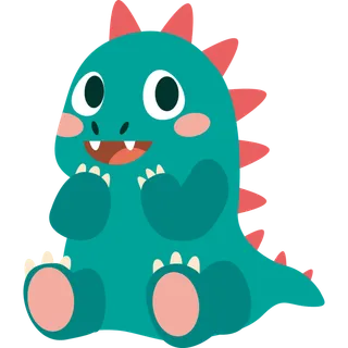 卡通恐龙生日宝宝宴派对素材恐龙派对免扣素材