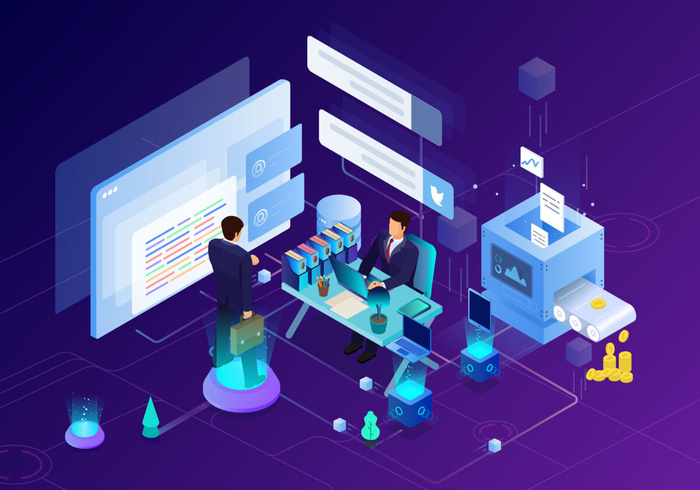 商务2.5D未来科技商务素材