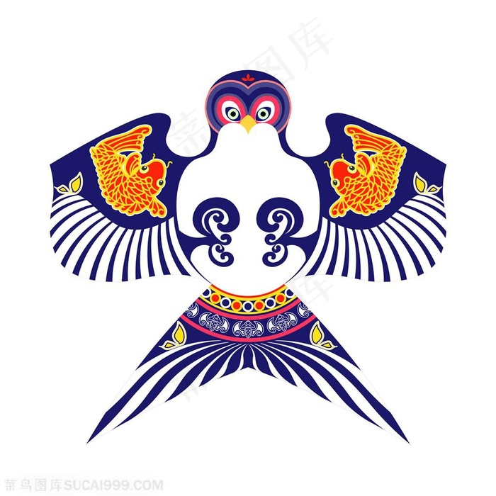 中国风燕子风筝纸鸢民俗节日图片