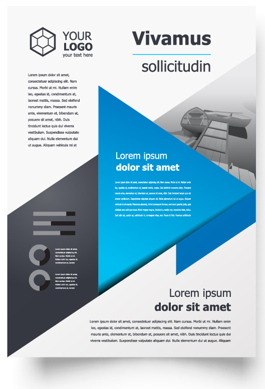 包装宣传册设计模板传单页抽象商务宣传册A4模板创意封面趋势宣传